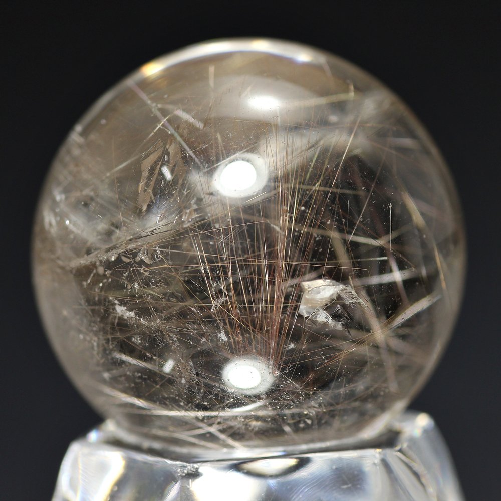 記念特価★ルチルクォーツ水晶丸玉/スフィア(直径約2.8cm)