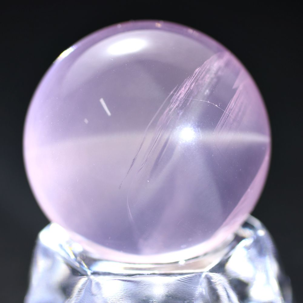 記念特価★[トップクォリティ]マダガスカル産スターローズクォーツ丸玉/スフィア（直径26.2mm）