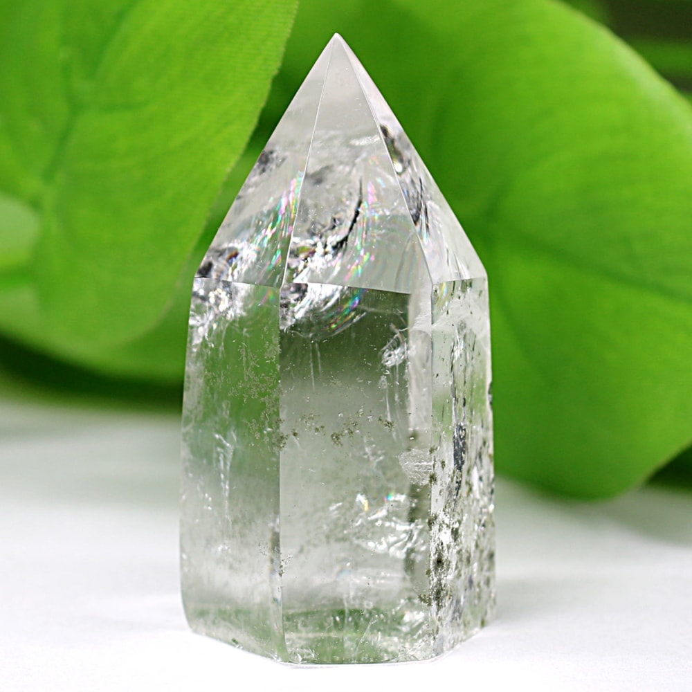記念特価★[トップクォリティ]ガネッシュヒマール産ヒマラヤ水晶ポリッシュポイント（レインボー・クローライト内包）
