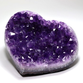 記念特価★[高品質]ブラジル産アメジストハート型クラスター（原石585g）(24th-AMEHT-CL5850IS)
