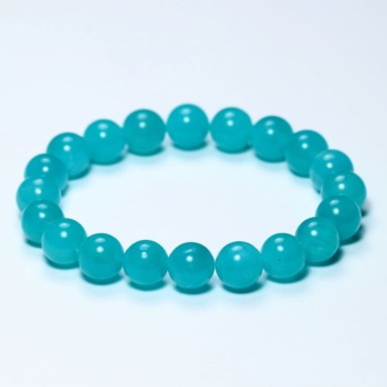 記念特価★[高品質]中国/ウィグル産アマゾナイトブレスレット（約10mm玉）(24th-AMNG-BR1001IS)