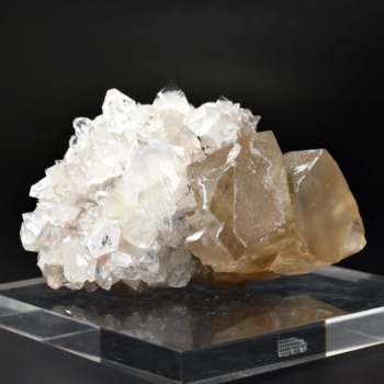 記念特価★[希少レア！高品質]インド産アポフィライト原石クラスター/カルサイト共生（930g）(24th-APOPH-RF9300IS)