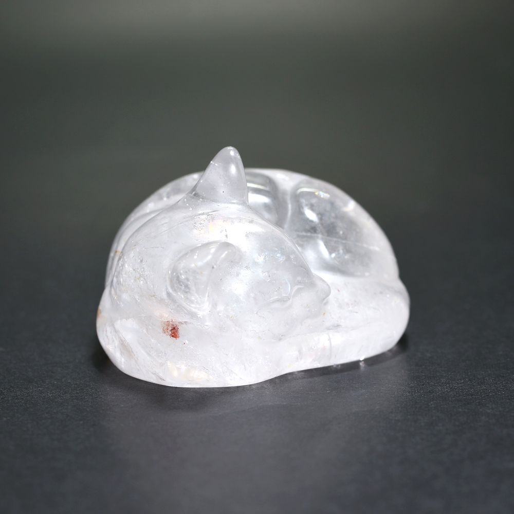 記念特価★ブラジル産オーロラ入り水晶眠り猫/ライモナイトインクォーツ-slide-4