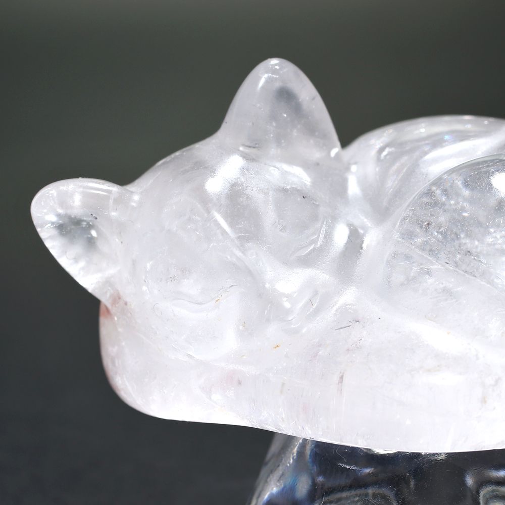 記念特価★ブラジル産オーロラ入り水晶眠り猫/ライモナイトインクォーツ-slide-5