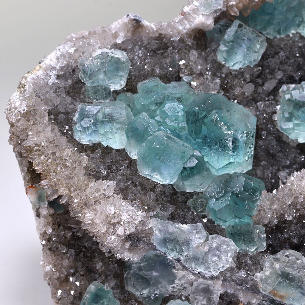 記念特価★中国/福建省産ブルーグリーンフローライト共生水晶クラスター(原石653g)-slide-6