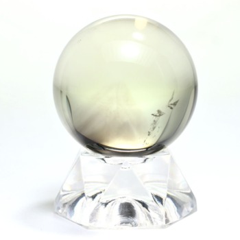 【第三弾】記念特価★ブラジル産ブラックファントムレモンクォーツ丸玉/スフィア（直径33.8mm）(24th-BKPLQ-SP0338IS)