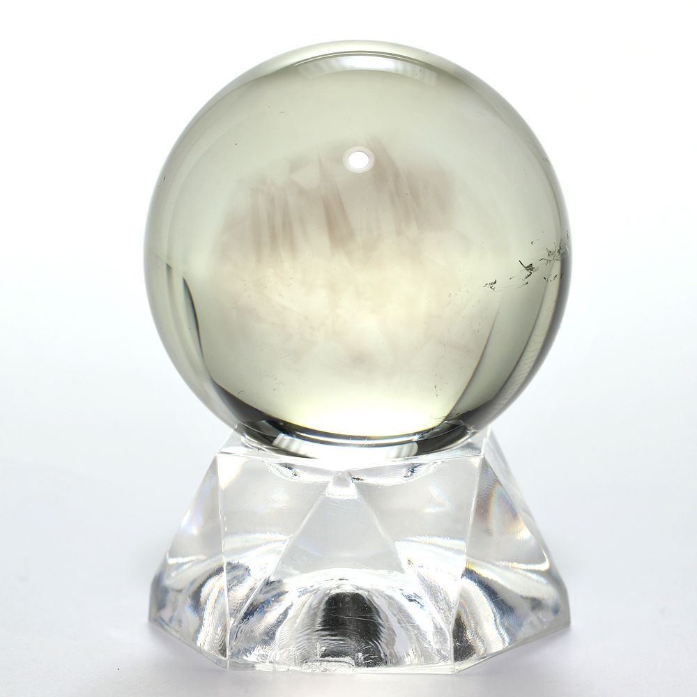 記念特価★ブラジル産ブラックファントムレモンクォーツ丸玉/スフィア(直径33.8mm)-slide-4