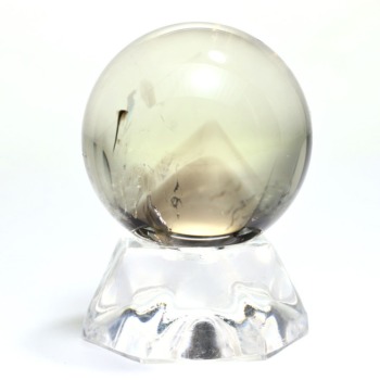 記念特価★ブラジル産ブラックファントムレモンクォーツ丸玉/スフィア（直径34.0mm）(24th-BKPLQ-SP0340IS)