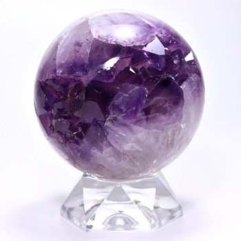 記念特価★ブラジル産アメジストジオード丸玉/スフィア（直径79.6mm）(24th-BLAME-SPH0796IS)