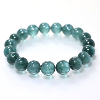 記念特価★[超希少カラー！]宝石質ブルートルマリンブレスレット/ブルーグリーン（約10.5mm玉）(24th-BLTOL-BR1051IS)