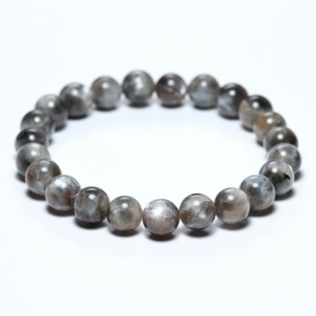 記念特価★タンザニア産ブラックシルバーサンストーンブレスレット/レピドクロサイトインブラックシルバーフェルスパー（約8.5mm玉）(24th-BSSN-BR0851IS)