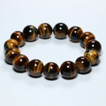 記念特価★[トップクォリティ]アフリカ産バイカラータイガーアイブレスレット（約16.5mm玉・天然レッドカラー＆トリカラーも！）(24th-BTAE-BR1651IS)