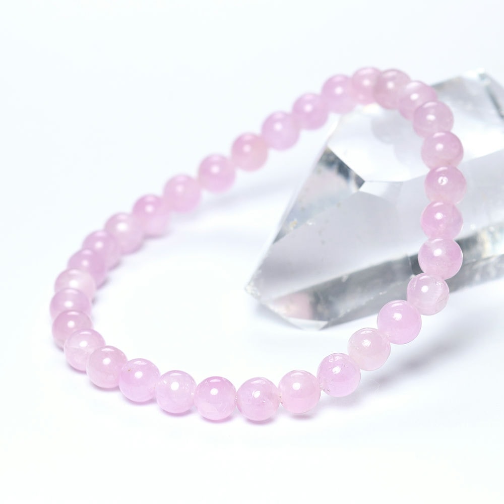 記念特価★ナイジェリア産ピンククンツァイトブレスレット(約6mm玉・キャッツアイ入り)-slide-5