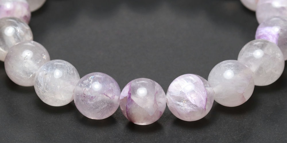 記念特価★ロシア産クリアチャロアイトシリカブレスレット(約11mm玉)-slide-1