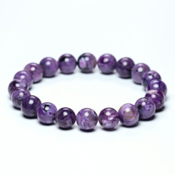 【第三弾】記念特価★[大特価！3A]ロシア産チャロアイトブレスレット（約9.5mm玉）(24th-CHAI-BR0951IS)