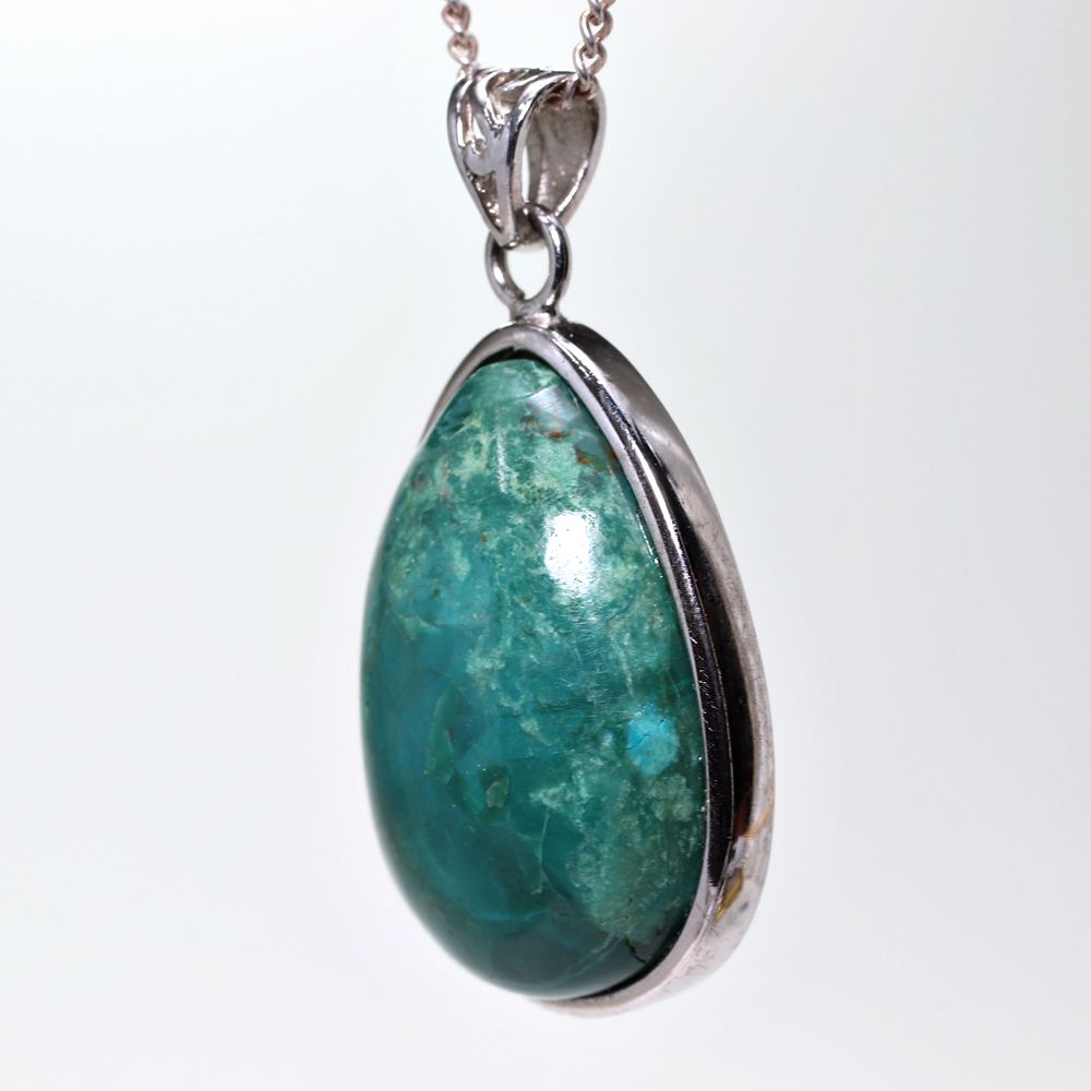 記念特価★ペルー産クリソコラペンダントトップ(シルバー925)-slide-1