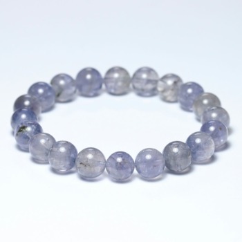 記念特価★[3A]スリランカ産クリアアイオライトブレスレット（約10mm玉）(24th-CIOL-BR1001IS)