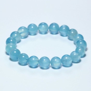 記念特価★[大特価！高品質]クラウディアクアマリンブレスレット（約11.5mm玉・サイズグラデーション）(24th-CLAQ-BR1151IS)