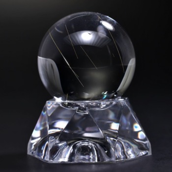 記念特価★ブラジル産クリアルチルクォーツ丸玉/スフィア（直径26.6mm）(24th-CLRUT-SPH0266IS)