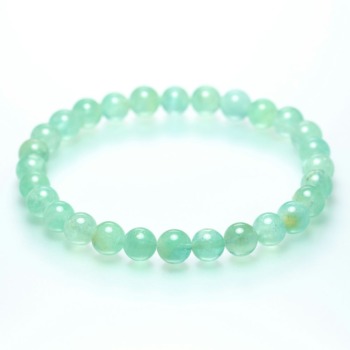 記念特価★[大特価！高品質]ザンビア産エメラルドブレスレット（約6.5mm玉・今や入手困難！）(24th-EMED-BR0651IS)