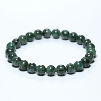 記念特価★[3A]ブラジル産エメラルドブレスレット（約7.5mm玉）(24th-EMRD-BR0751IS)