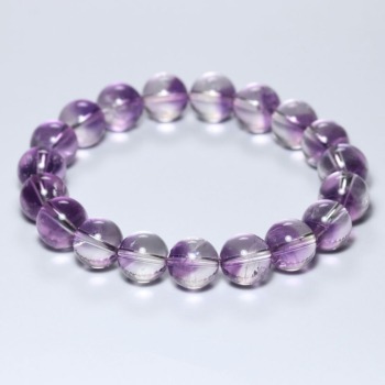 記念特価★[高品質]ブラジル産ファントムアメジストブレスレット（約11.5mm玉）(24th-FAAM-BR1151IS)