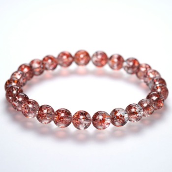 記念特価★[トップクォリティ]マダガスカル産ファイヤークォーツブレスレット（約7mm玉・今では入手が極めて不可能に近い品質！）(24th-FAQZ-BR0701IS)