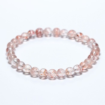 記念特価★[3A+]マダガスカル産ファイアークォーツブレスレット/レピドクロサイトインクォーツ（約6.5mm玉）(24th-FIQZ-BR0651IS)