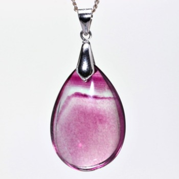記念特価★ピンクフローライトドロップペンダントトップ（シルバー925）(24th-FLUOR-PT0070IS)