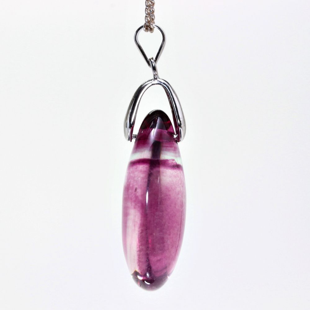 記念特価★ピンクフローライトドロップペンダントトップ(シルバー925)-slide-3
