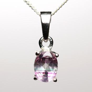 記念特価★[高品質]レインボーフローライトジュエリーカットペンダントトップ（シルバー925）(24th-FUOR-PT0182IS)
