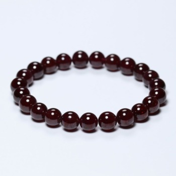 記念特価★[高品質]ブラジル産ガーネットブレスレット（約7.5mm玉・スター入りの玉有り）(24th-GANT-BR0751IS)