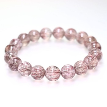 記念特価★[高品質++]針状スーパーセブンブレスレット/ゲーサイトインクォーツ！（約10.5mm玉・ほぼトップクォリティ！）(24th-GESP7-BR1051IS)