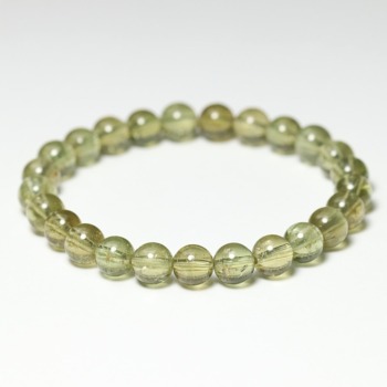 記念特価★[高品質]グリーンクリアアパタイトブレスレット（約7.5mm玉）(24th-GRCA-BR0751IS)