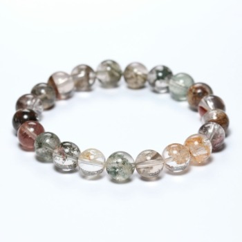 記念特価★ブラジル産ガーデンクォーツブレスレット（約9mm玉）(24th-GRDQ-BR0901IS)