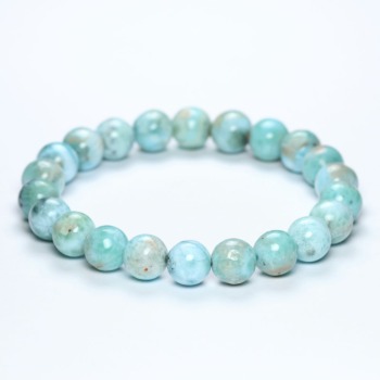 記念特価★ドミニカ産ガーデンラリマーブレスレット（約9mm玉）(24th-GRRA-BR0901IS)