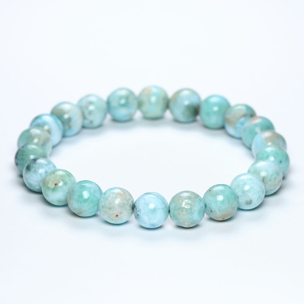 記念特価★ドミニカ産ガーデンラリマーブレスレット(約9mm玉)-slide-0