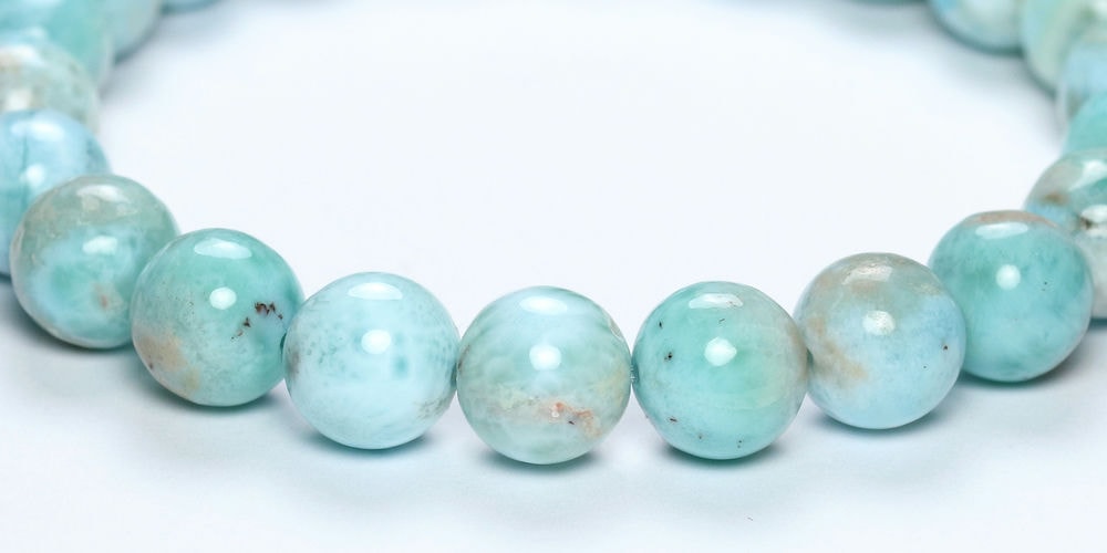 記念特価★ドミニカ産ガーデンラリマーブレスレット(約9mm玉)-slide-2