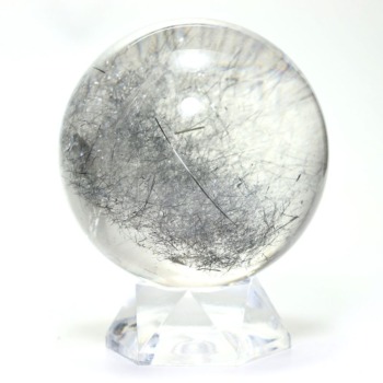 記念特価★[激レア！大赤字の大放出品]ヘイロフスキー鉱インクォーツ丸玉/スフィア（直径83.8mm）(24th-HEYRQ-SP0838IS)