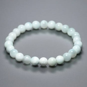 記念特価★アイスホワイトラリマーブレスレット（約7mm玉）(24th-ICEW-BR0701IS)