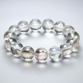 記念特価★ブラジル産アイリスルチルクォーツブレスレット（約13mm玉・ルチルが入ってない玉が1個有るため大特価！）(24th-IRRT-BR1301IS)