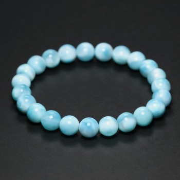 記念特価★[高品質++]ラリマーブレスレット（約8mm玉）(24th-LAAR-BR0801IS)