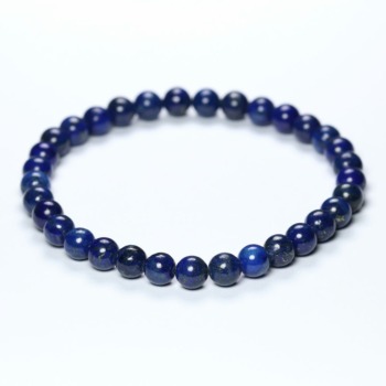 記念特価★[3A]アフガニスタン産ラピスラズリブレスレット（約6.5mm玉）(24th-LALA-BR0651IS)