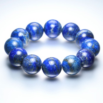 記念特価★[大玉！3A]アフガニスタン産ラピスラズリブレスレット（約20.5mm玉！）(24th-LALA-BR2051IS)
