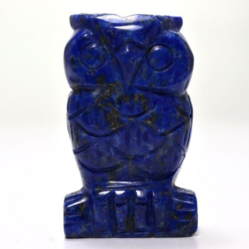 記念特価★アフガニスタン産ラピスラズリ彫刻フクロウ(24th-LAPIS-OW0730IS)