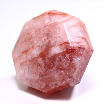 記念特価★マダガスカル産ライモナイトインクオーツダイヤモンドカット（高さ50.7mm/ポリッシュポイント）(24th-LIMOQ-DC1500IS)