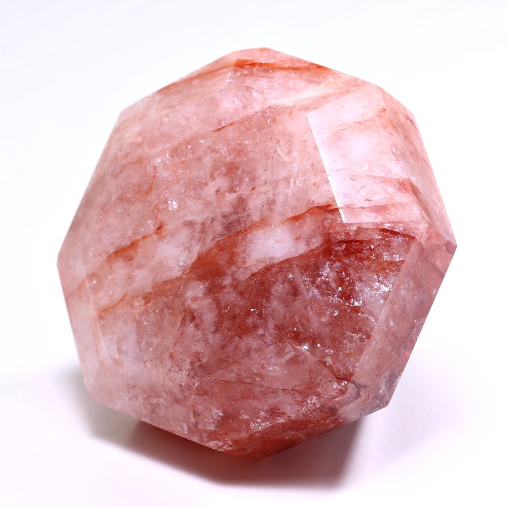 記念特価★マダガスカル産ライモナイトインクオーツダイヤモンドカット(高さ50.7mm/ポリッシュポイント)-slide-0