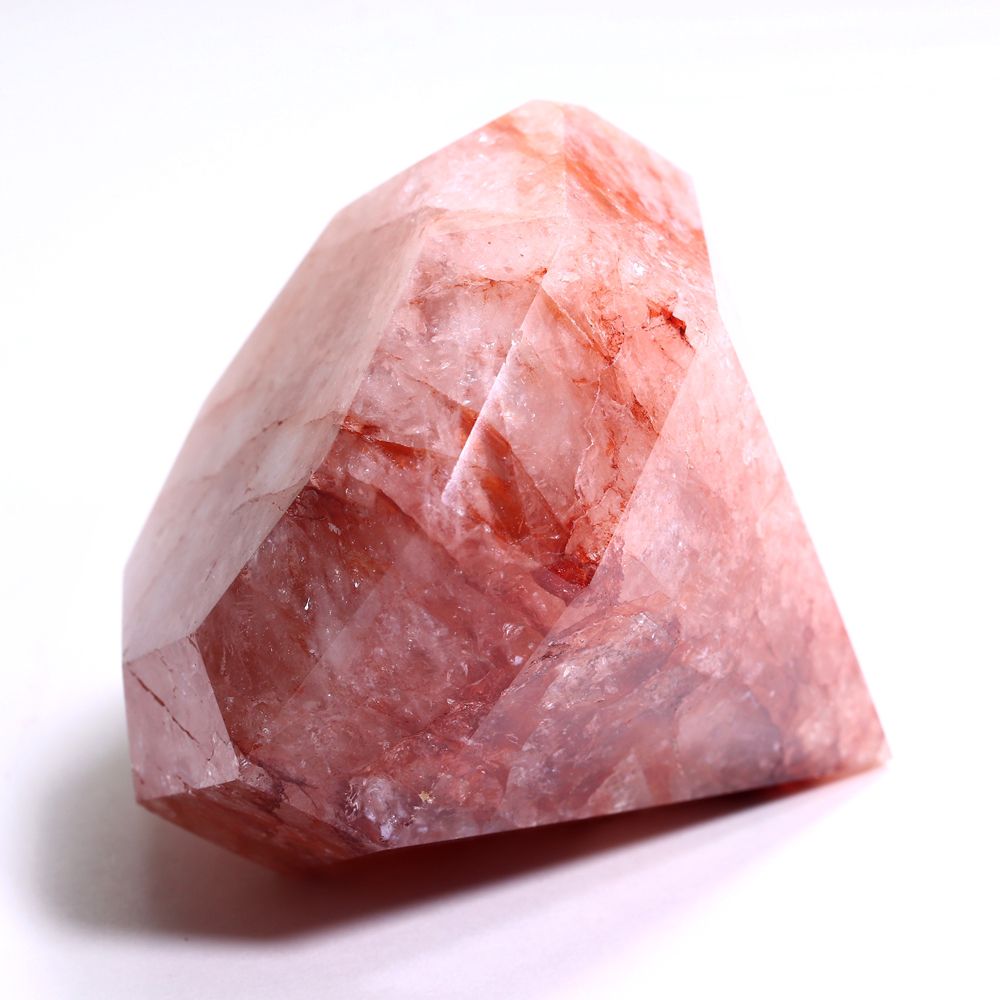 記念特価★マダガスカル産ライモナイトインクオーツダイヤモンドカット(高さ50.7mm/ポリッシュポイント)-slide-1