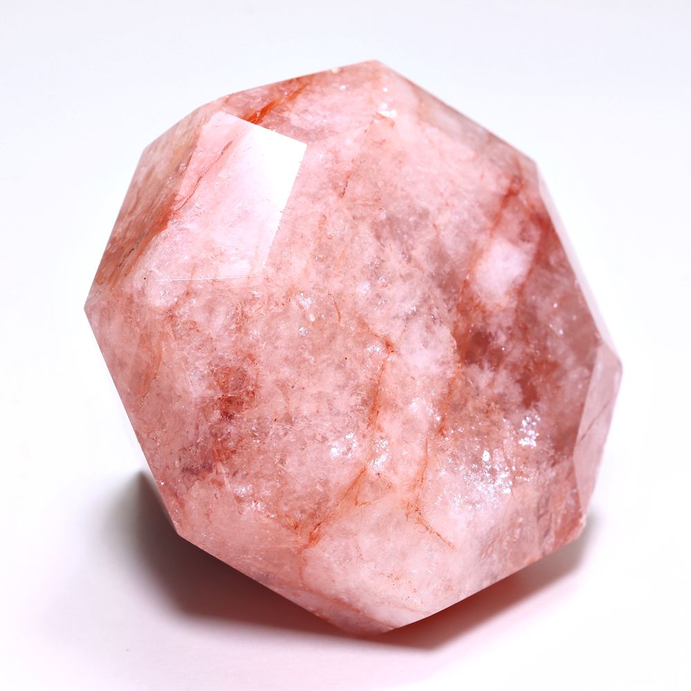 記念特価★マダガスカル産ライモナイトインクオーツダイヤモンドカット(高さ50.7mm/ポリッシュポイント)-slide-4