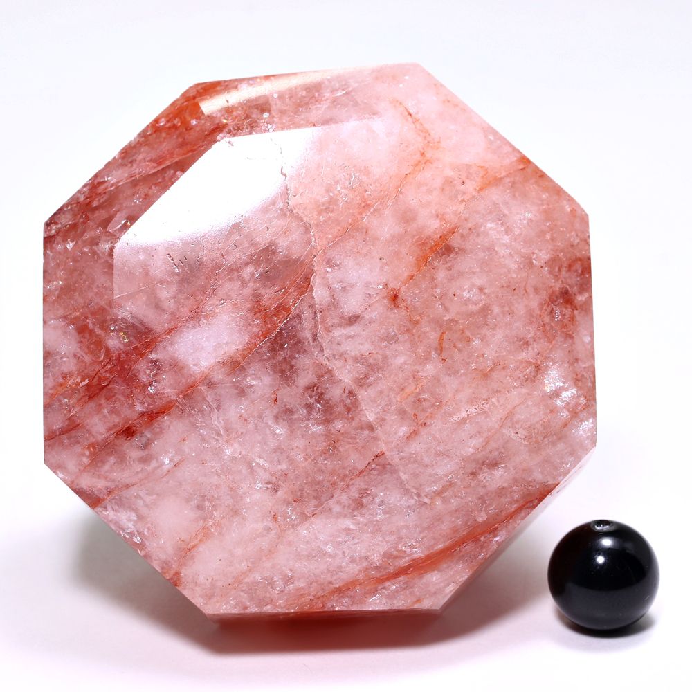 記念特価★マダガスカル産ライモナイトインクオーツダイヤモンドカット(高さ50.7mm/ポリッシュポイント)-slide-7